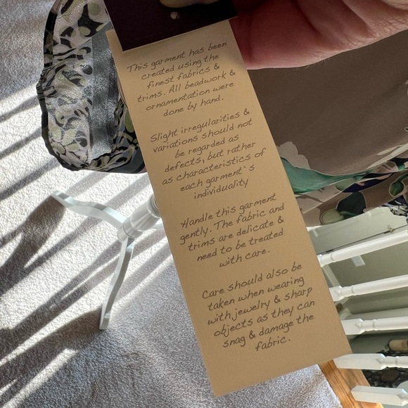 Hale Bob Orchid Print Silk Wrap Blouse - XL - NWT - Picture 6 of 12